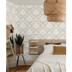 Wallpapers RoomMates Damask Peel & Stick Wallpaper Taupe