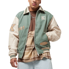 Hombre - Lana Chaquetas Karl Kani And the Block College Jacket Men's - Dusty Green/off White