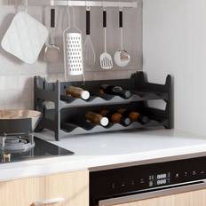 Grey Wine Racks vidaXL For 12 Bottles PP Stackable Wine Rack