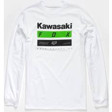 Fox Överdelar Fox Kawi Stripes LS Premium T-shirt Opt Vit