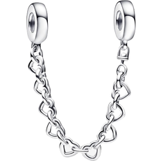 Korut Pandora Linked Hearts Safety Chain - Silver