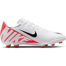 White Football Shoes Nike Junior Mercurial Vapor 15 Club FG/MG - Bright Crimson/Black/White