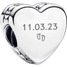 Pandora Jewelry Pandora Engravable Heart Charm - Silver