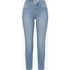 Brax Shakira Striped Skinny Ankle Grazer 27" Jean Denim Blue