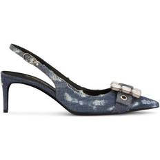 Dolce & Gabbana Chaussures Dolce & Gabbana Patchwork Denim Slingbacks