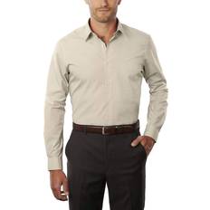 Van Heusen Men's Poplin Fitted Solid Point Dress Shirt - Off White