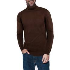 Men - Turtleneck Sweaters XRay Men's Solid Turtleneck Sweater Dark Brown