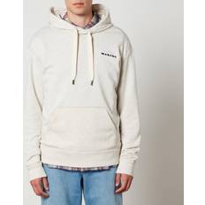 Isabel Marant Broderet Logo Hættetrøje Sweatshirt - Hvid