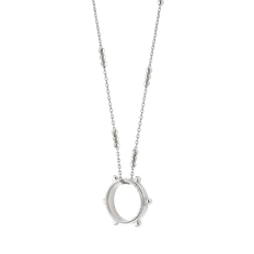 Daisy Bobble Eternity Necklace - Silver