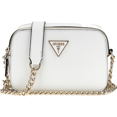 Weiß Handtaschen Guess Noelle Saffiano Crossbody Bag - White