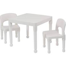 Plastic Kid's Room Liberty House Toys Kids Table & 2 Chair Set White