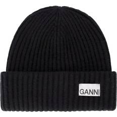 Ganni Pipot Ganni Rib Knit Beanie - Black