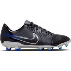 Black - Men Soccer Shoes Nike Tiempo Legend 10 Club M - Black/Hyper Royal/Chrome