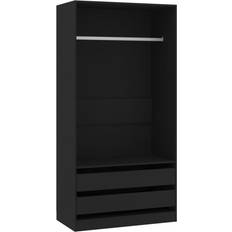 VidaXL Schwarz Kleiderschränke vidaXL 2 Drawers Kleiderschrank 100x200cm