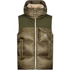 Moncler Oust Shearling Down Vest - Olive