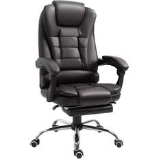 Brown Chairs Homcom PU Leather Executive Office Chair 127cm