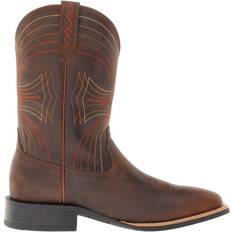 Brown - Men Riding Shoes Ariat Sport Wide Square Toe Western Boot M - Distressed Brown