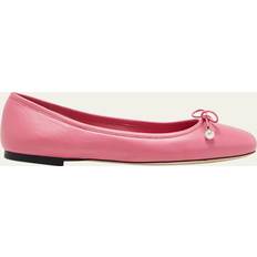 Jimmy Choo Pink Low Shoes Jimmy Choo Elme leather ballet flats pink