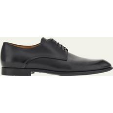 Derby Ferragamo Men's Fosco Leather Derby Shoes NERO