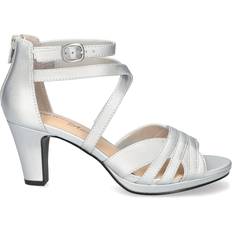 Silver - Women Slippers & Sandals Easy Street Women's Crissa Special Occasion Dress Sandals Shoes