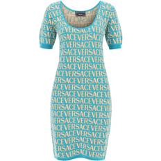 Versace Allover intarsia minidress multicoloured