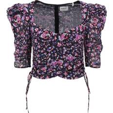 Korta ärmar Koftor Marant Etoile Galaor floral cotton crop top multicoloured