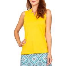 Women - Yellow Polo Shirts Sofibella Women's Golf Tank Top, Medium, Yellow