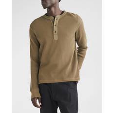 Rag & Bone Garment Dyed Henley in Olive. M, XL/1X