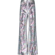 Leather - Women Pants ROTATE Birger Christensen snake-embossed pants