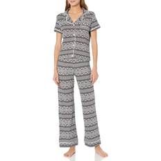 Cosabella Women's 2-Piece Pajama Set Geo Black