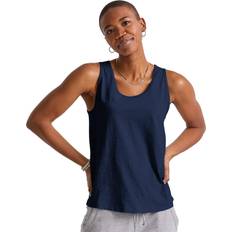 Hanes Originals Women's Tri-Blend Tank Top Athletic Navy Heather