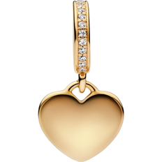 Charms & Pendants on sale Pandora Engravable Heart Tag Dangle Charm - Gold/Transparent