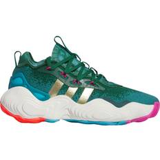 Basketball Shoes Adidas Mens Trae Young Mens Basketball Shoes Green/Gold Metallic/White