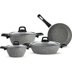 Karaca Gris Biogranite Cookware Set with lid 7 Parts