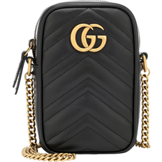 Gucci Black Crossbody Bags Gucci GG Marmont Mini Leather Shoulder Bag - Black