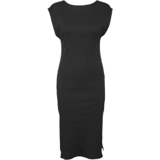 Noisy May Rib Mid Dress - Black