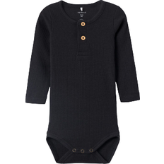 Name It Baby Long-Sleeved Ribbed Fabric Body - Black