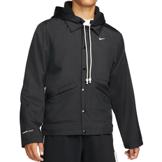 Basketball Outerwear Nike Therma-FIT Standard Issue Basketball Winterized Hoodie Men - Black/Pale Ivory