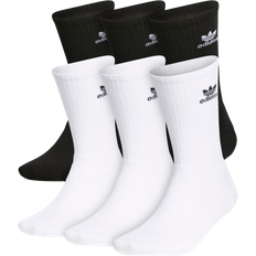 Adidas Women Underwear adidas Trefoil Crew Socks 6-pack - Black/White