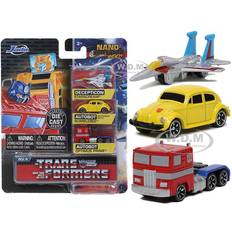 Metal Figuras de Juguete Jada Transformers Nano Hollywood Rides 3-Pack Set B