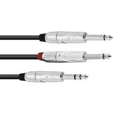 Kabler Omnitronic Adapterkabel jack/2xjack 3m