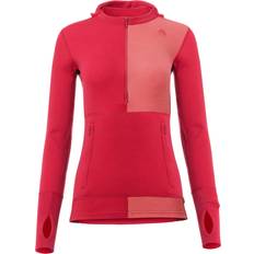 Hoodies - Orange Sweatere Aclima WarmWool Hoodsweater w/zip Woman Jester Red/Spiced Coral