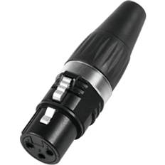 Hicon XLR plug 3pin HI-X3CF-BLK, Hane