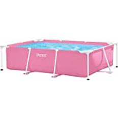 Piscinas Independientes Intex Piscina Desmontable Rectangular Rosa 1.662 L Small Frame