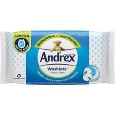 Cleaning Equipment & Cleaning Agents Andrex Washlets Classic Clean Biodegradable Flushable Toilet Wipes 12 Pack