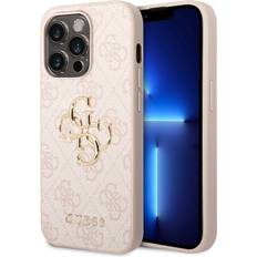 Guess iPhone 15 Pro Skal 4G Logo Rosa