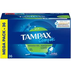 Ikke testet på dyr Tamponer Tampax Super Tamponer Compak 36 Enheder