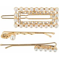 Cuentas Inca Horquillas Perlas Blancas 3uds