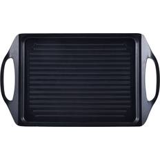 Placa de hierro fundido Sartenes para asar Masterpro Asador Grill de Aluminio Fundido Inducción 34x26 cm