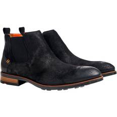 LLOYD Chelsea Boots "Jonah" Veloursleder, Blockabsatz, für Herren, schwarz